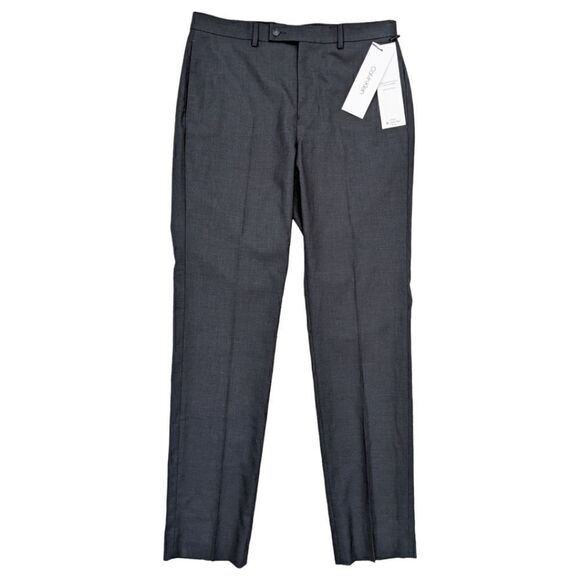 NWT Calvin Klein Jerome Grey Classic Slim Fit Stretch Dress Pants Size 34Wx34L - Picture 1 of 6